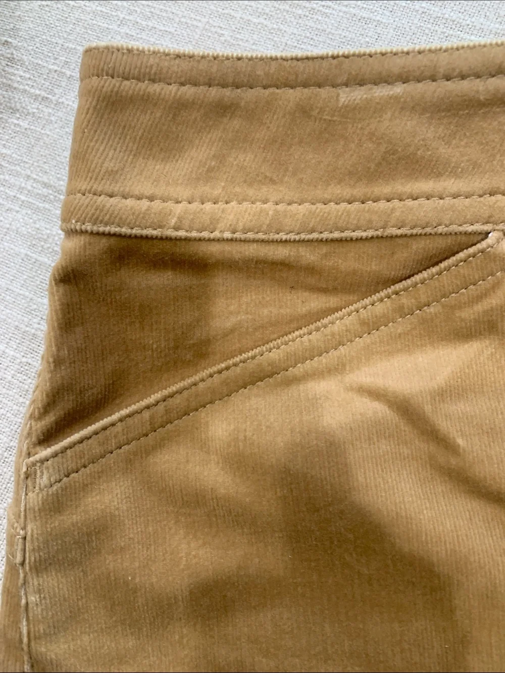 J Crew tan corduroy pencil skirt Size12